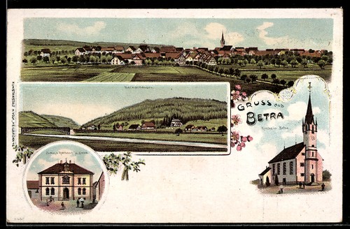 Lithographie betra schul und - betra,, schul-