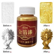 Acrylfarbe, Gold, Blattgold