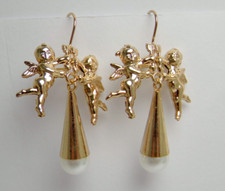 Ohrringe Engel Anhänger Antik