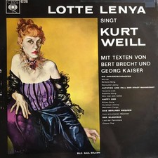 Lotte Lenya - Lotte Lenya Singt Kurt Weill Mit (Vinyl LP - 1955 - NL - Reissue)