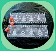 2 x Häkelgardine  -- 4 Tannen