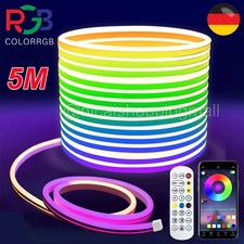 5M Neon LED Strip Streifen RGB Flex Schlauch diffus Lichtband Dimmbar Wifi APP
