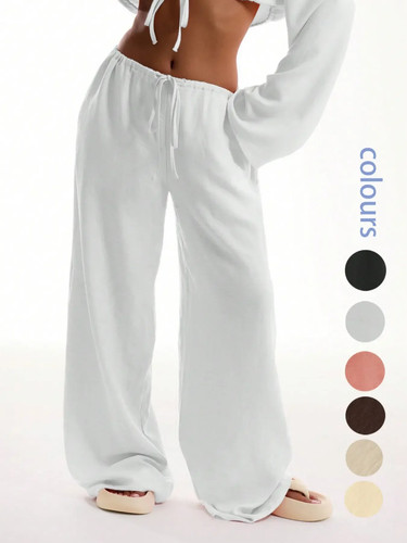 Damen wide leg hose mit - leg,