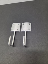 2x Wandhalter Silber Paar