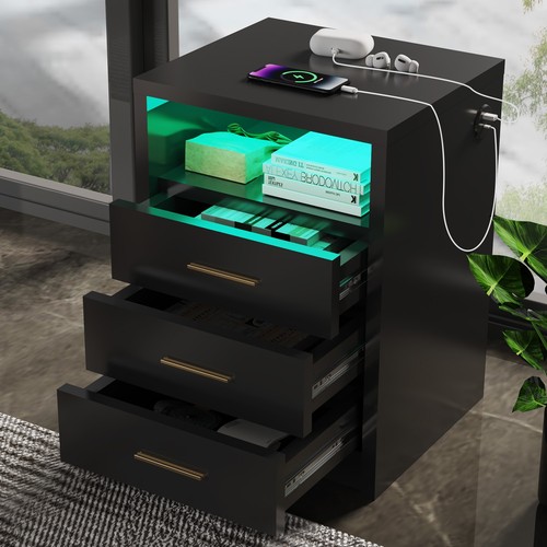Led nachttisch hochglanz - led,
