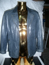 JULIA S. ROMA DAMEN LEDER JACKE  BLAU GR. 46