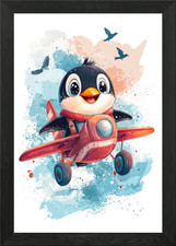 Pinguin Pilot gerahmtes