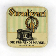 NADELDOSE "Stradivari Leisespieler"  -leer- Needle-tin, Grammophon, 78rpm  D350