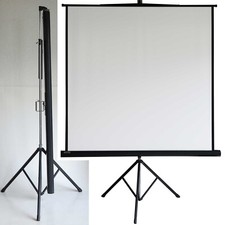 LEGAMASTER mobile Beamer Projektionswand Stativ Leinwand Bildfläche 150 x 155 cm