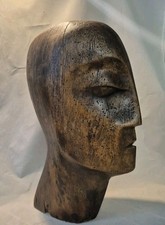 Skulptur Holz Antik Kopf