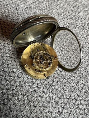 Silberne spindeltaschenuhr - silberne,