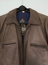 schwere Herren Lederjacke, Gr. L, Echt Leder Big Valley braun