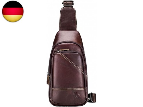 Leder brusttasche sling - leder,