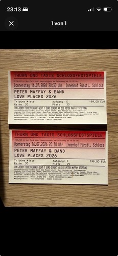 Tickets peter maffay - 2, &