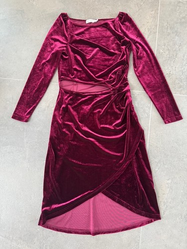 Stretch samt kleid - stretch-samt-kleid, (weinrot)