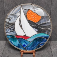 Segelboot Fensterbild Glas
