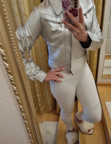 Lederjacke lammleder silber - lammleder,