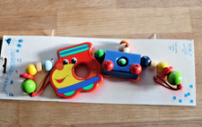 Hess Holzspielzeug Wagenkette für Babys OHNE Clips zum Befestigen NEU