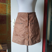 Brauner Wildlederimitat