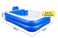 Aufblasbarer pool 200x150x50cm - aufblasbarer,