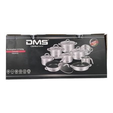DMS Kochtopfset 15-teilig Edelstahl TSE2015C mit Glasdeckel, Topfset - Induktion