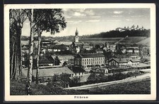 Pribram, Ausblick auf die Stadt, Ansichtskarte 