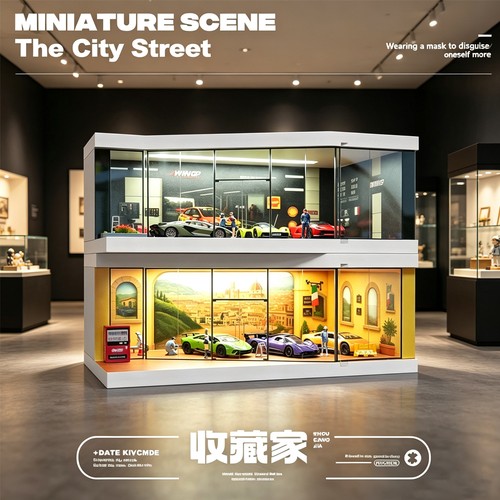 Diorama diecast garage - 1/64,