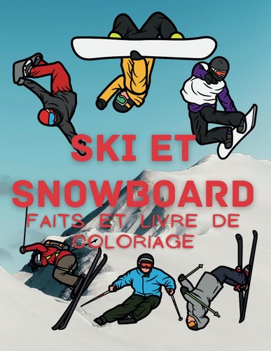 Ski und snowboard - und, malbuch