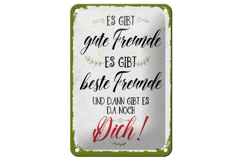 Blechschild gute beste - , freunde