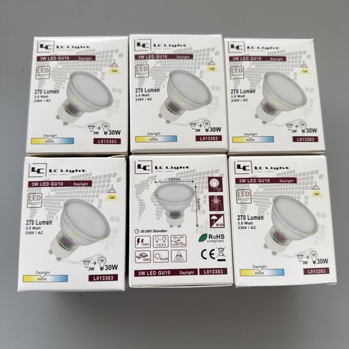 Gu10 led 270lm 4000k - 6x,