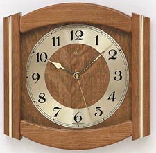 AMS -Funk-Wanduhr 27cm Eiche rustikal- 5822/4 Wanduhr mit batteriebetriebenem Qu