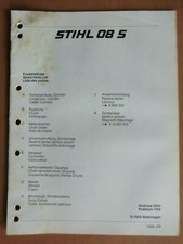 Ersatzteilliste STIHL Motorsägen 08 S Ausgabe 1986 Ersatzteilkatalog Parts List