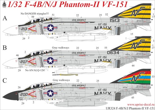 Decal mcdonnell douglas - 1:32,