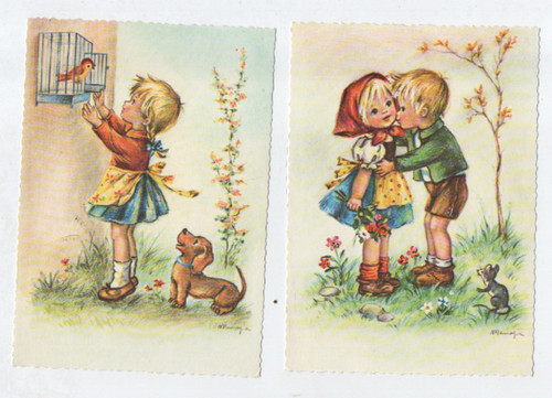 Alte postkarten mädchen - ak,