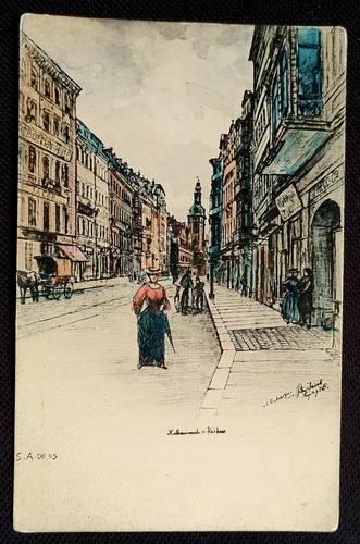 Alte künstler leipzig - alte, künstler-ak