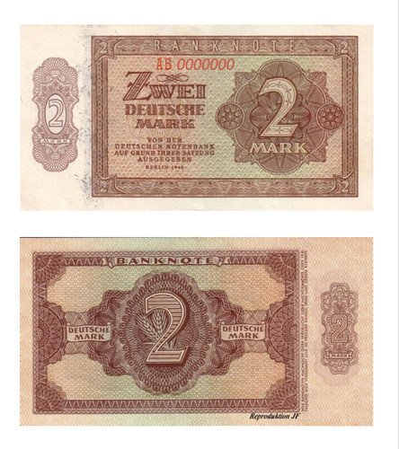 Zwei deutsche mark - von, der
