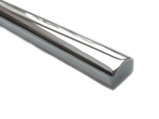 Fliesenbordüre 23x1,5cm Bordüren Torello Marisma metalic gewölbt silber glänzend