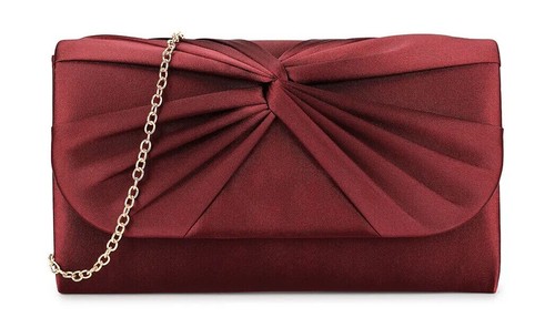 Damen satin plissierte clutch - satin,