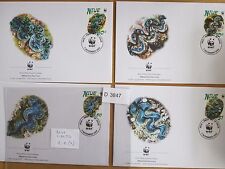 4 FDC Niue WWF Muschel