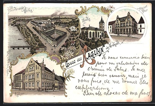 Lithographie raguhn anhalt - lithographie, /anhalt