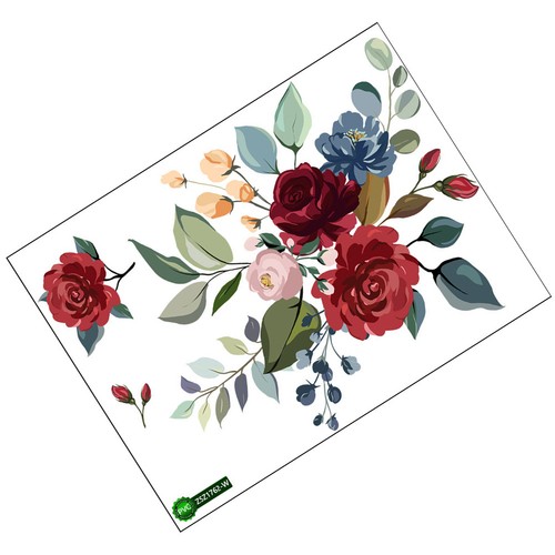 Wandaufkleber blumen - wandaufkleber,
