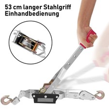 4T Handseilzug Handseilwinde Seilzug Hebezug 3m 4000kg Drahtseil Flaschenzug 