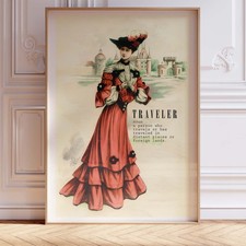 Vintage Travel Edwardian Lady