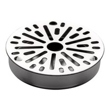 BieTal® Theken Tropfschale Tropfblech Tropfkasten Edelstahl rund 12x2,6cm 2-tlg