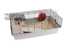 Mäuse- und Hamsterkäfig, großes Nagerhaus mit Holzetage PETFART