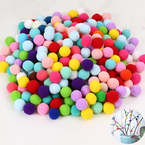 Pompons bastelset bunt - pompons,