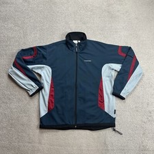 DIADORA Herren Trainingsjacke Jacke Gr. 50 Sportjacke Retro Pullover 16019 Blau