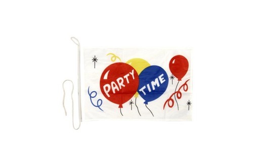 Party time bootsfahne - party,
