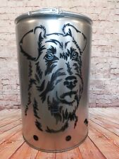 Feuertonne mit - Airedale Terrier - Motiv -neues Ölfass, Feuerstelle, Feuerkorb