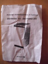 De Dietrich Bedienungs- und Wartungsanleitung Gasheizkessel Dietrigaz  DTG S 100